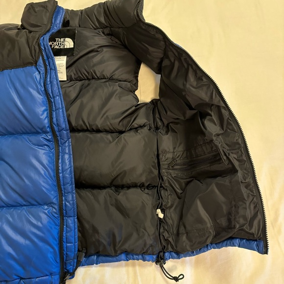 North Face Vintage Puffer Vest 700 Goose Down Black and Blue - Picture 4 of 8